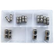 Assorted Metal Push Fit Straight Couplings
