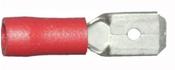 Red 6.3mm Male Spade Terminal / Pack of 100