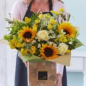 Summer Yellow &amp; Whte Hand-tied image