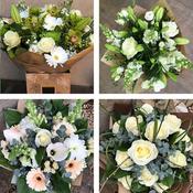 Hand-tied bouquet made with seasonal flowers image