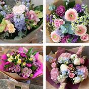 Hand-tied bouquet made with seasonal flowers image