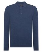 REMUS UOMO 58815 LS KNIT POLO - 27 INDIGO