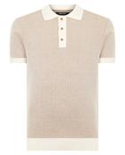 REMUS UOMO 58838 SS KNIT POLO - 92 CREAM image