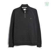 FARAH ARNOLD 1/4 ZIP - WASHED BLACK