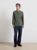 FARAH CUNNINGHAM LS POLO - ROSEMARY MARL image