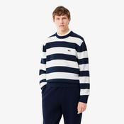 LACOSTE STRIPED CREW NECK - NAVY BLUE image