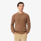 LACOSTE CABLE KNIT SWEAT - COOKIE image