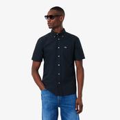 LACOSTE REG SS OXFORD - NAVY BLUE