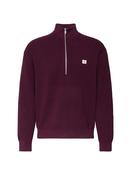 CKJ LS EZ COTTON WAFFLE QUARTER ZIP - PLUM image