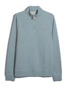 FARAH JIM 1/4 ZIP - GREEN MIST MARL image