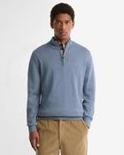 BARBOUR COTTON 1/2 ZIP KNIT - TARN BLUE image