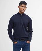 BARBOUR COTTON 1/2 ZIP KNIT - NAVY