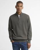 BARBOUR COTTON 1/2 ZIP KNIT - OLIVE MARL image