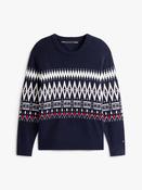 TH PLACED FAIRISLE WOOL BLEND CREW