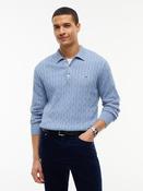 TOMMY HILFIGER CLASSIC COTTON CABLE LS POLO - BRISK image