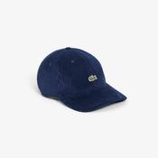 LACOSTE COTTON VELOUR CAP - NAVY BLUE image