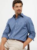 TOMMY HILFIGER FLEX POPLIN GEO PRINT RF SHIRT - AEGEAN SEA image