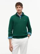 TOMMY HILFIGER PIMA ORG CTN CASHMERE ZIP MOCK - GREEN image