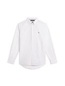 TOMMY HILFIGER FLEX POPLIN FAKE SOLID SF SHIRT - WHITE/ALLOVER image