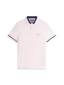 TOMMY HILFIGER CONTRAST COLLAR BLOCK REG POLO - PINK LILY image