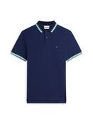 TOMMY HILFIGER CONTRAST COLLAR CUFFS REG POLO - NAVY image