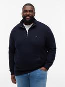 TOMMY HILFIGER BT-ESS TERRY NEW 1/4 ZIP - NAVY