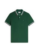 TOMMY HILFIGER CONTRAST COLLAR CUFFS REG POLO - GREEN image