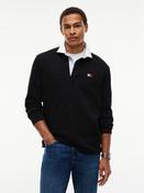 TOMMY JEANS RLX ESS BADGE RUGBY - BLACK