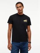 TOMMY JEANS REG SIGN BACKPRINT TEE - BLACK