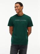 TOMMY JEANS REG LINEAR LOGO TEE - GREEN