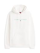 TOMMY JEANS REG LINEAR LOGO HOODIE - ANCIENT WHITE