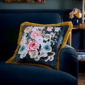 Bouquet List Cushion in Blue 43 x 43cm image