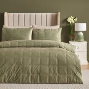 Brighton Square Duvet Cover Set in Green