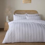 Crinkle Wave Duvet Cover Set in White image