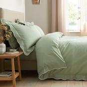 Scallop Edge Duvet Cover Set in Green image