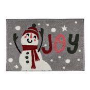 Snowman Christmas Bath Mat in Grey 50 x 80cm image