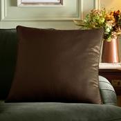 Harlan Velvet Cushion in Chocolate 55 x 55cm image