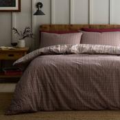 Micro Check Duvet Cover Set in Berry image