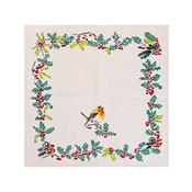 Christmas Robins Napkins 2 Pack in Green