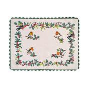 Christmas Robins Cotton Placemats 2 Pack in Green image