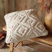 Geo Fleece Cushion in Natural 43 x 43cm
