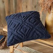 Geo Fleece Cushion in Navy 43 x 43cm