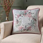 Winter Sprigs Cushion in Green 43 x 43cm image