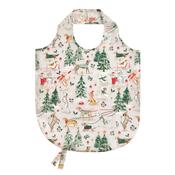 Winter Walkies Foldable Tote Bag Medium in Beige
