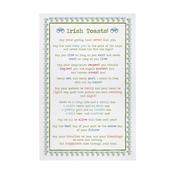 Irish Toasts Cotton Tea Towel in Green