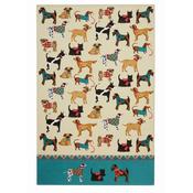 Hound Dog Cotton Tea Towel in Turquoise image