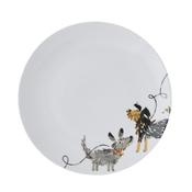 Dog Days Porcelain Dinner Plate in White image