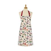 Merry Mutts Christmas Cotton Apron in Red