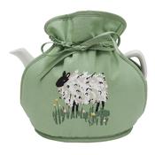 Woolly Sheep Tea Cosy Muff in Green image