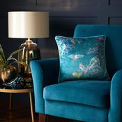 Birdity Absurdity Cushion in Blue 43 x 43cm